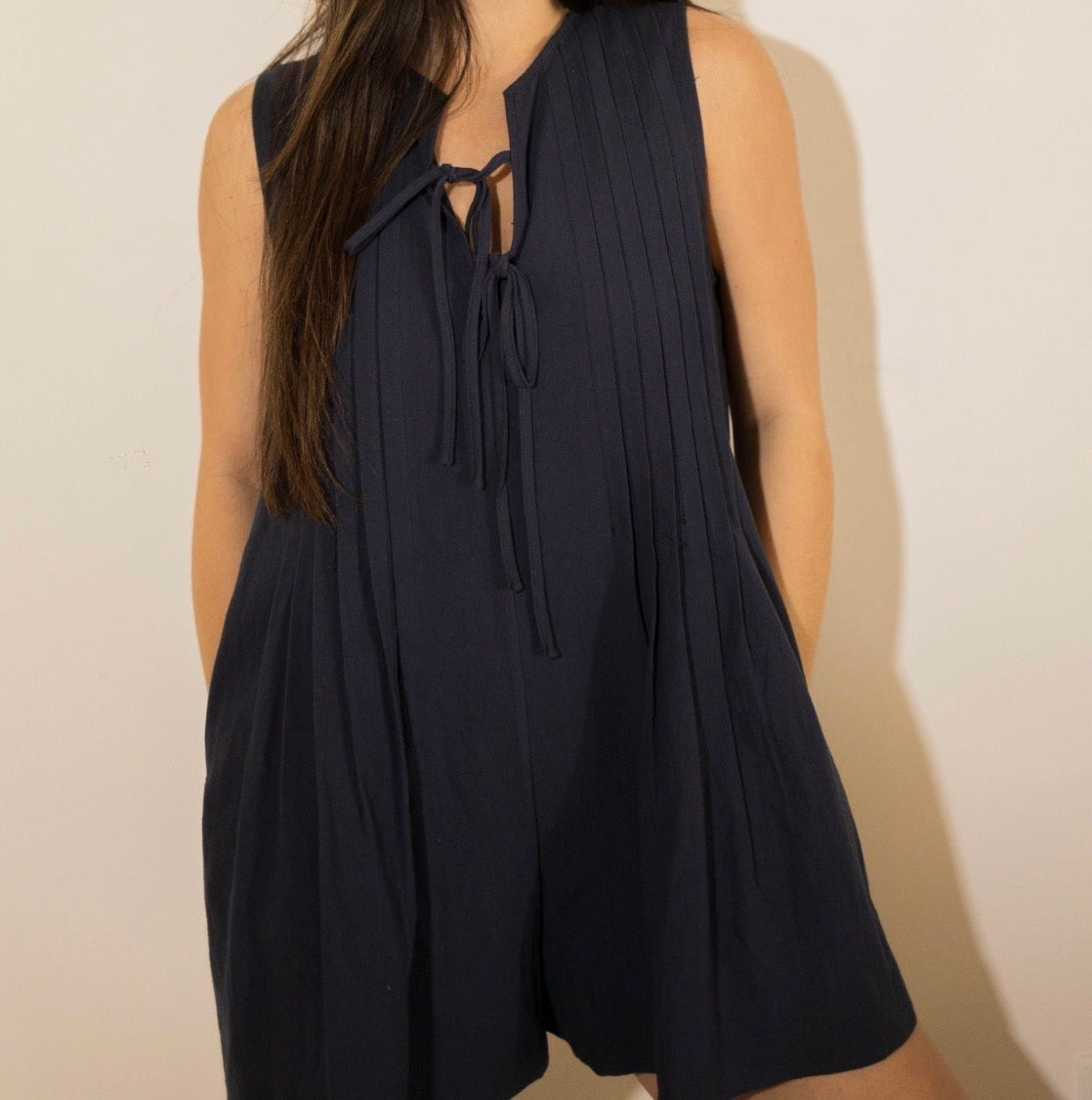 Navy Muse Romper